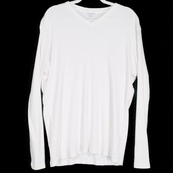 Calvin Klein Long Sleeve V-neck Pullover top - Picture 2 of 4